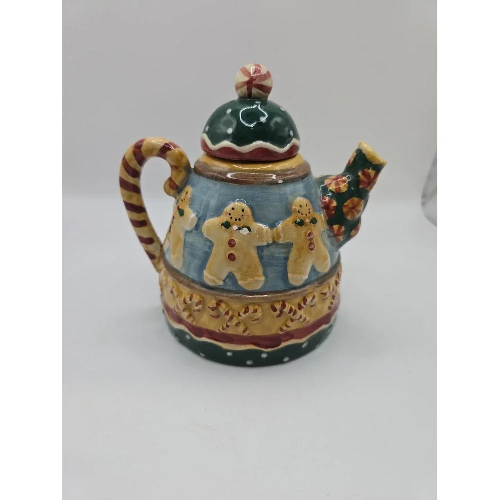 Sakura Debbie Mumm Gingerbread And Peppermint Mini Teapot 6